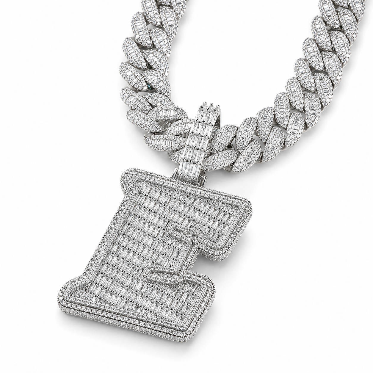 Custom - Baguette Letter Pendant V1