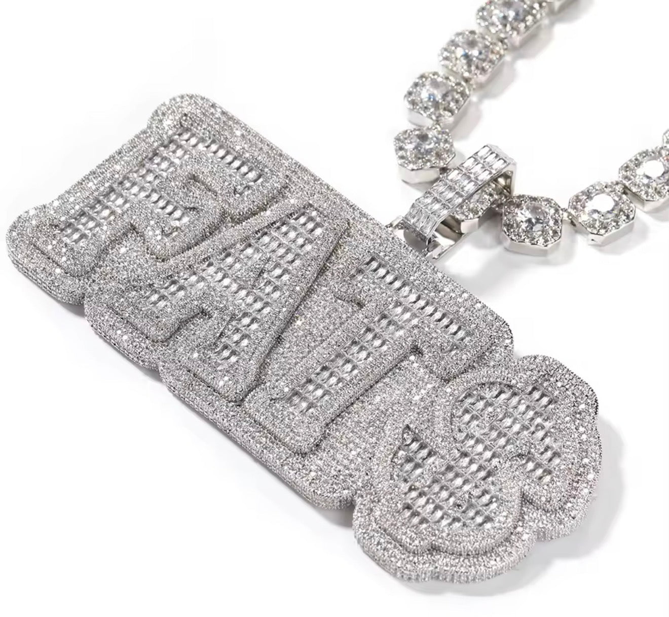 Custom Baguette Letter Pendant V2