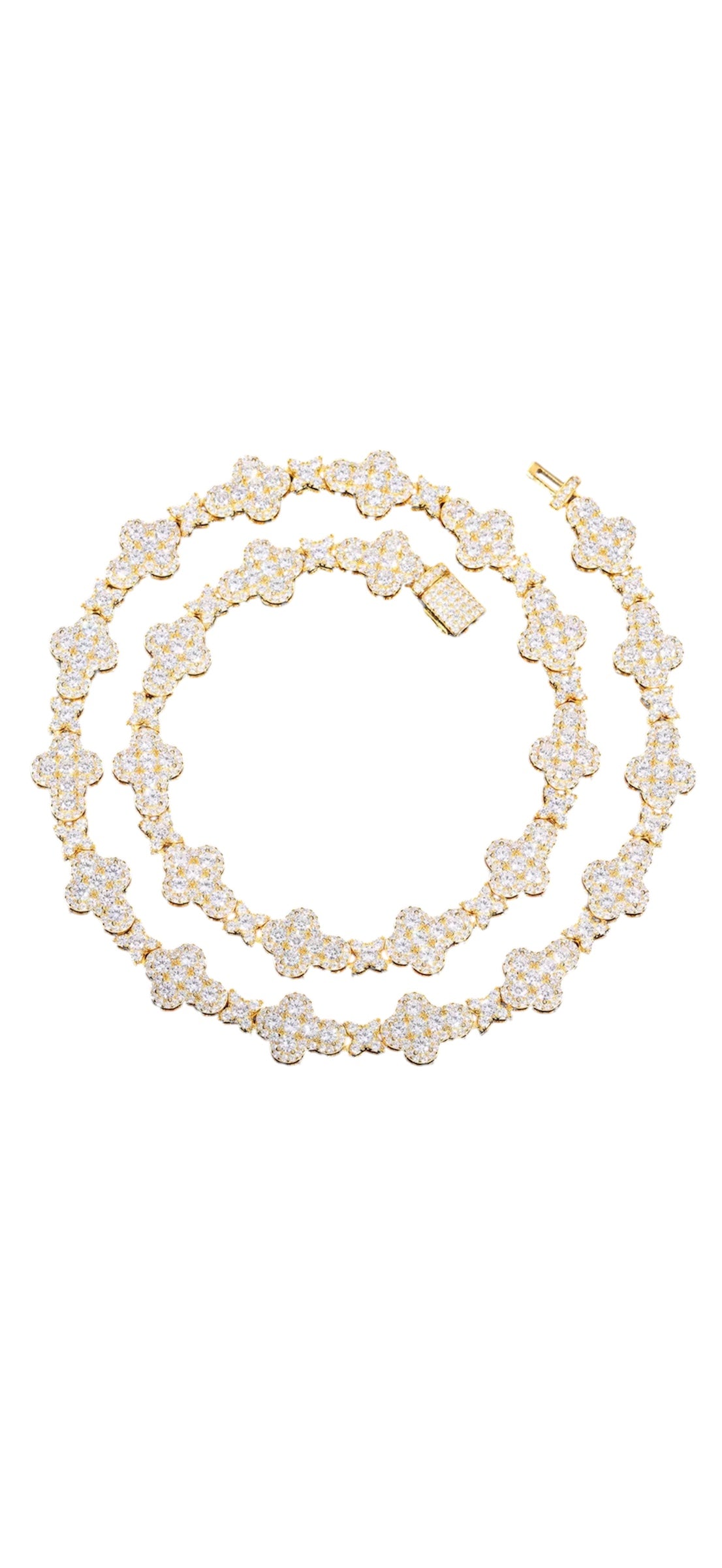 Moissanite - Cross Clover Chain