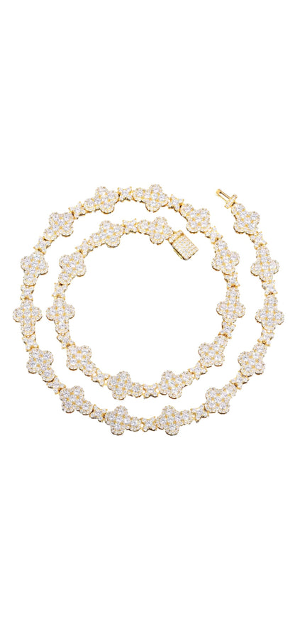 Moissanite - Cross Clover Chain