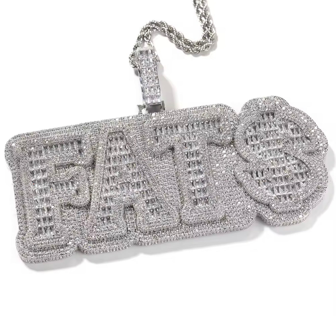 Custom Baguette Letter Pendant V2