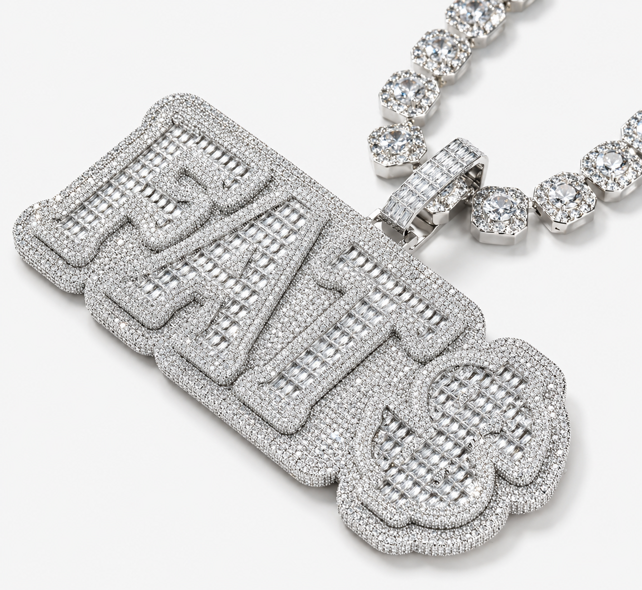 Custom Baguette Letter Pendant V2