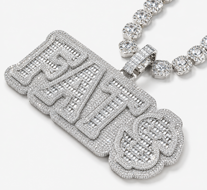 Custom Baguette Letter Pendant V2