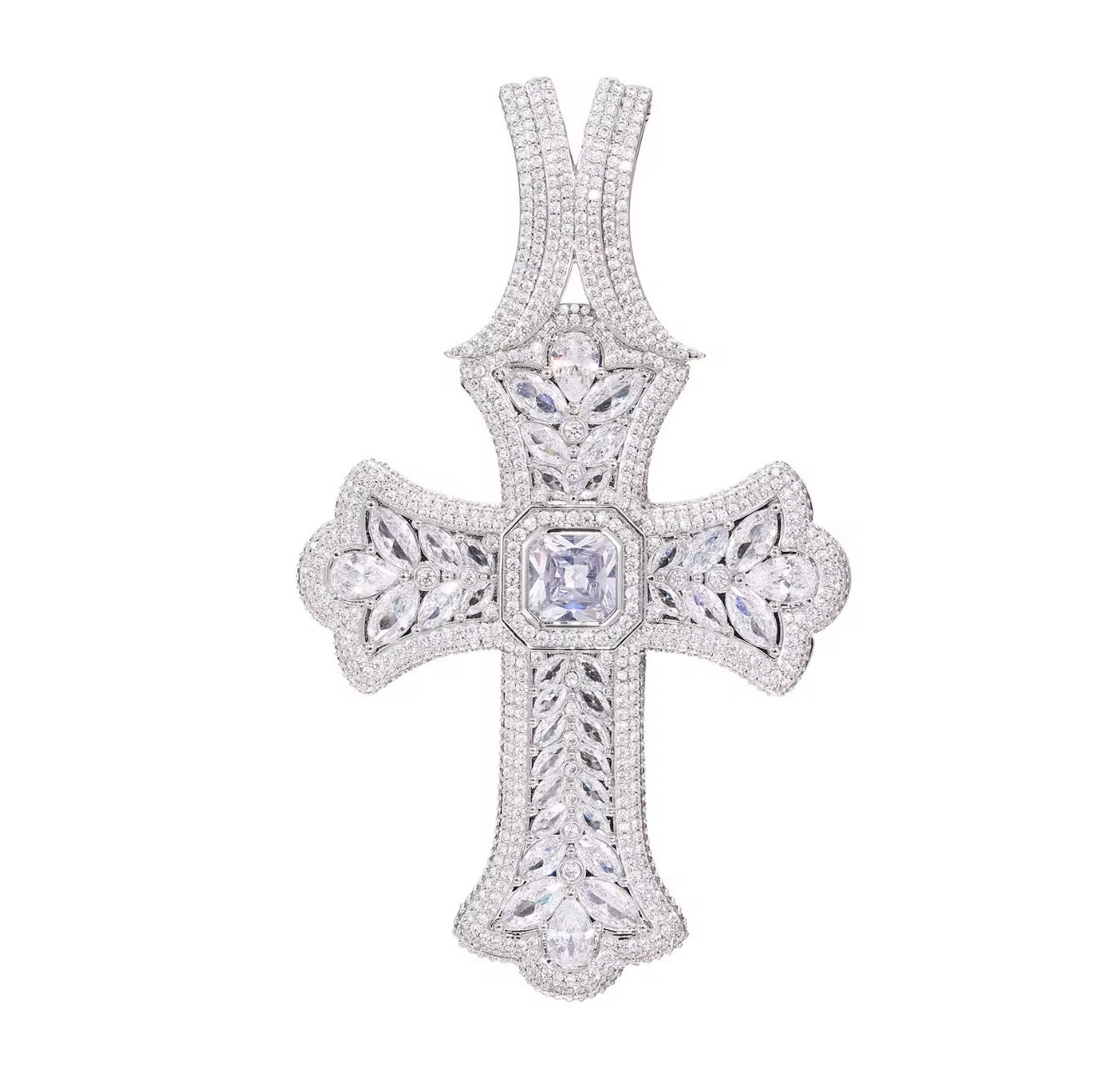 Iced Out Big Royal Cross Pendant