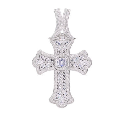 Iced Out Big Royal Cross Pendant