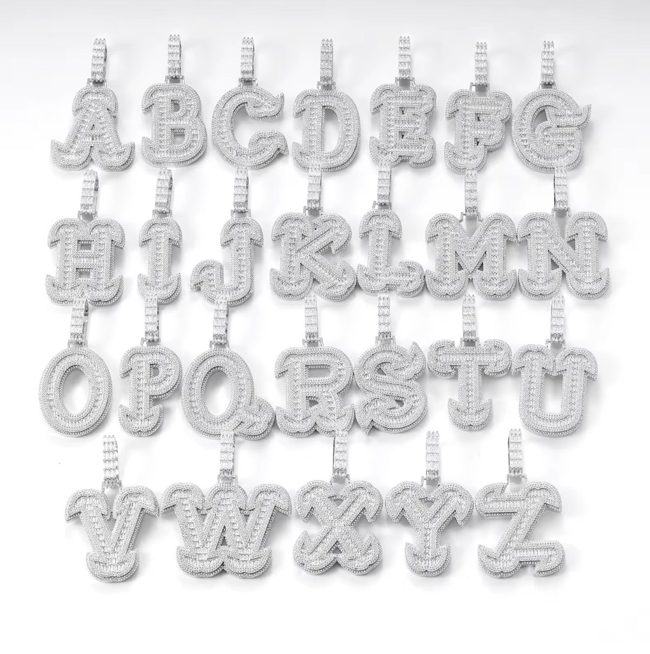 Custom - Iced Out Thcik Baguette - Buchstabenanhänger