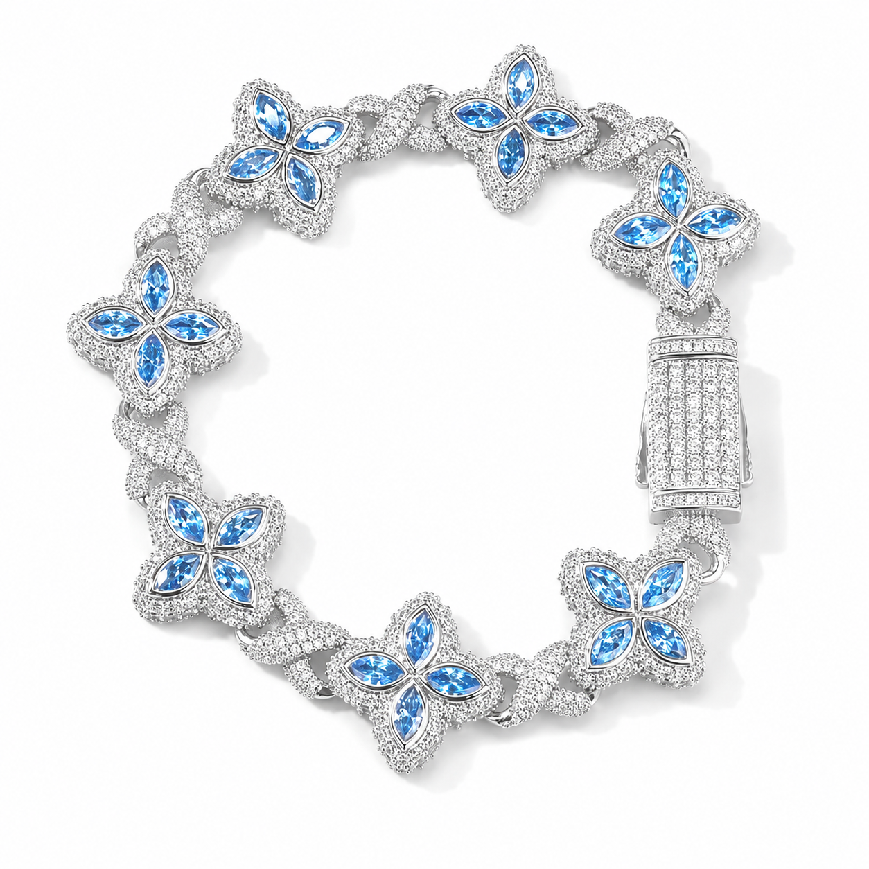 Clover Bracelet - Iced out