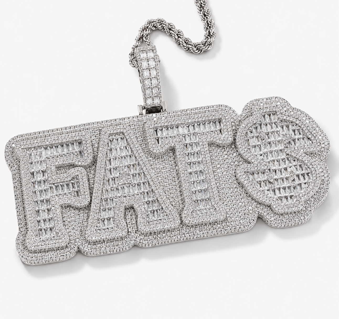 Custom Baguette Letter Pendant V2