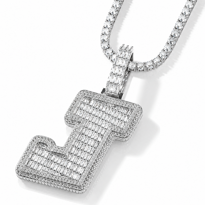 Custom - Baguette Letter Pendant V1