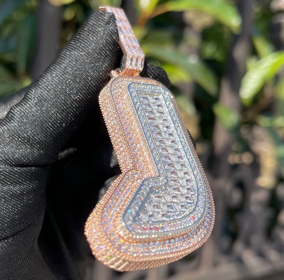 Custom - Iced Out 3D Baguette Letter Pendant