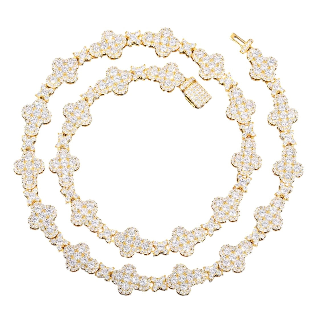 Moissanite - Cross Clover Chain