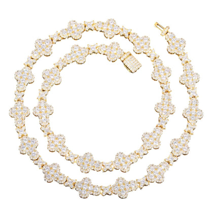 Moissanite - Cross Clover Chain