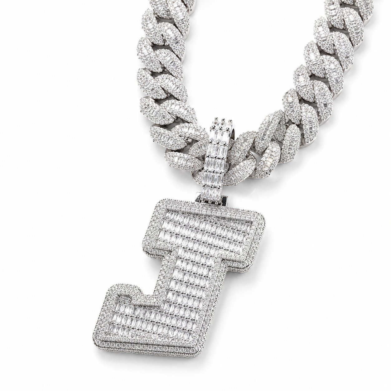 Custom - Baguette Letter Pendant V1