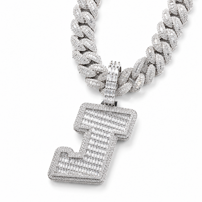 Custom - Baguette Letter Pendant V1