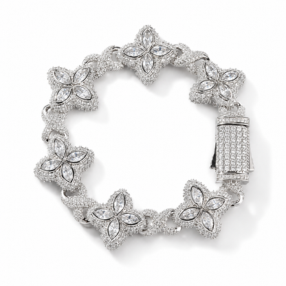 Clover Bracelet - Iced out