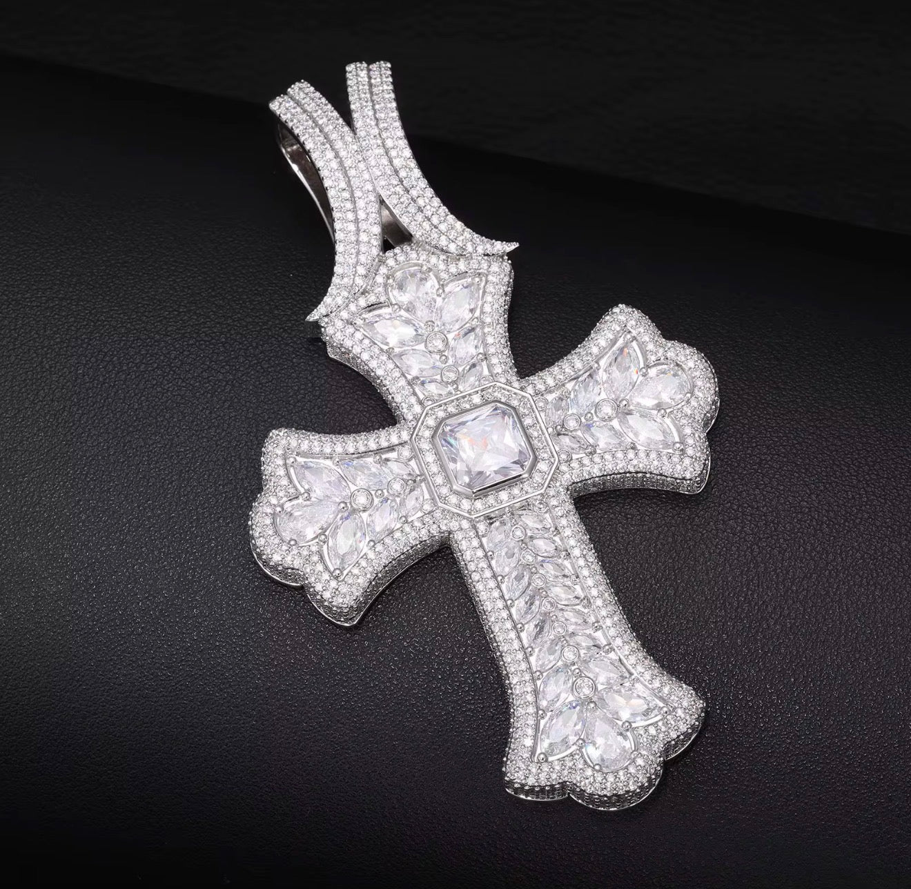 Iced Out Big Royal Cross Pendant
