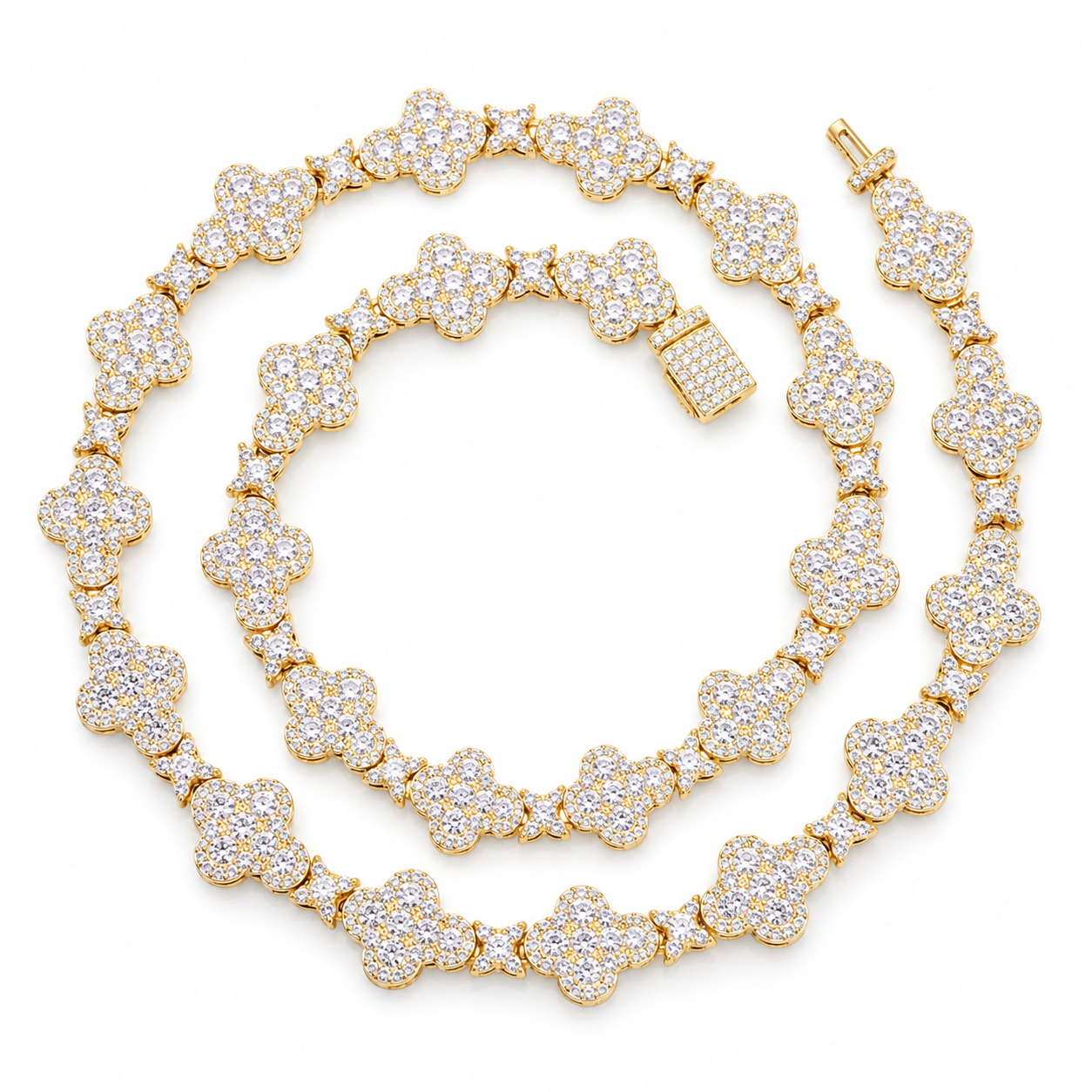 Moissanite - Cross Clover Chain