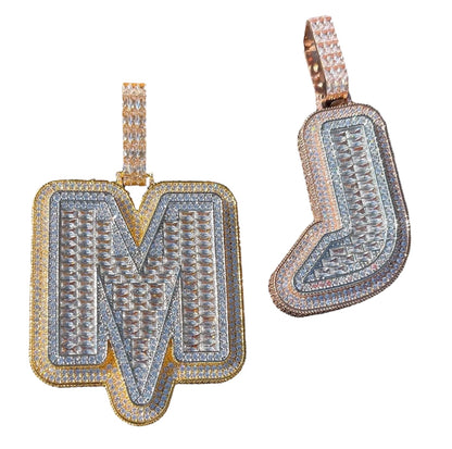 Custom - Iced Out 3D Baguette Letter Pendant