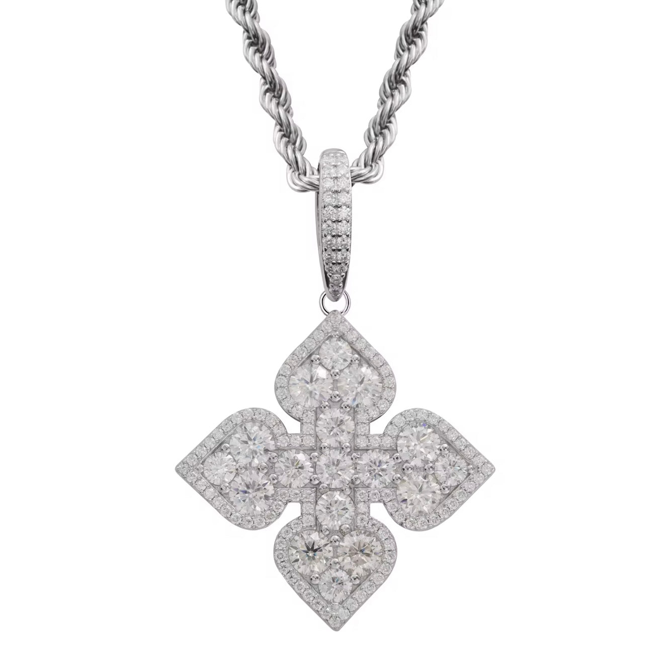 Moissanite - Clover Pendant
