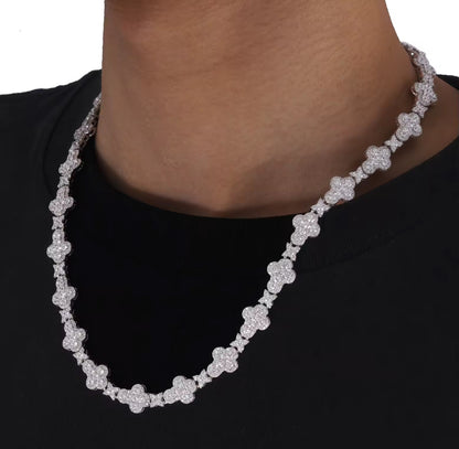Moissanite - Cross Clover Chain