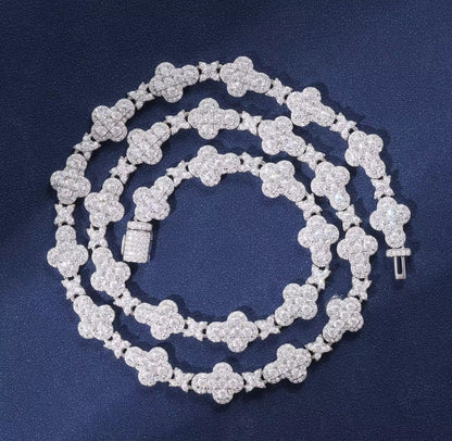 Moissanite - Cross Clover Chain