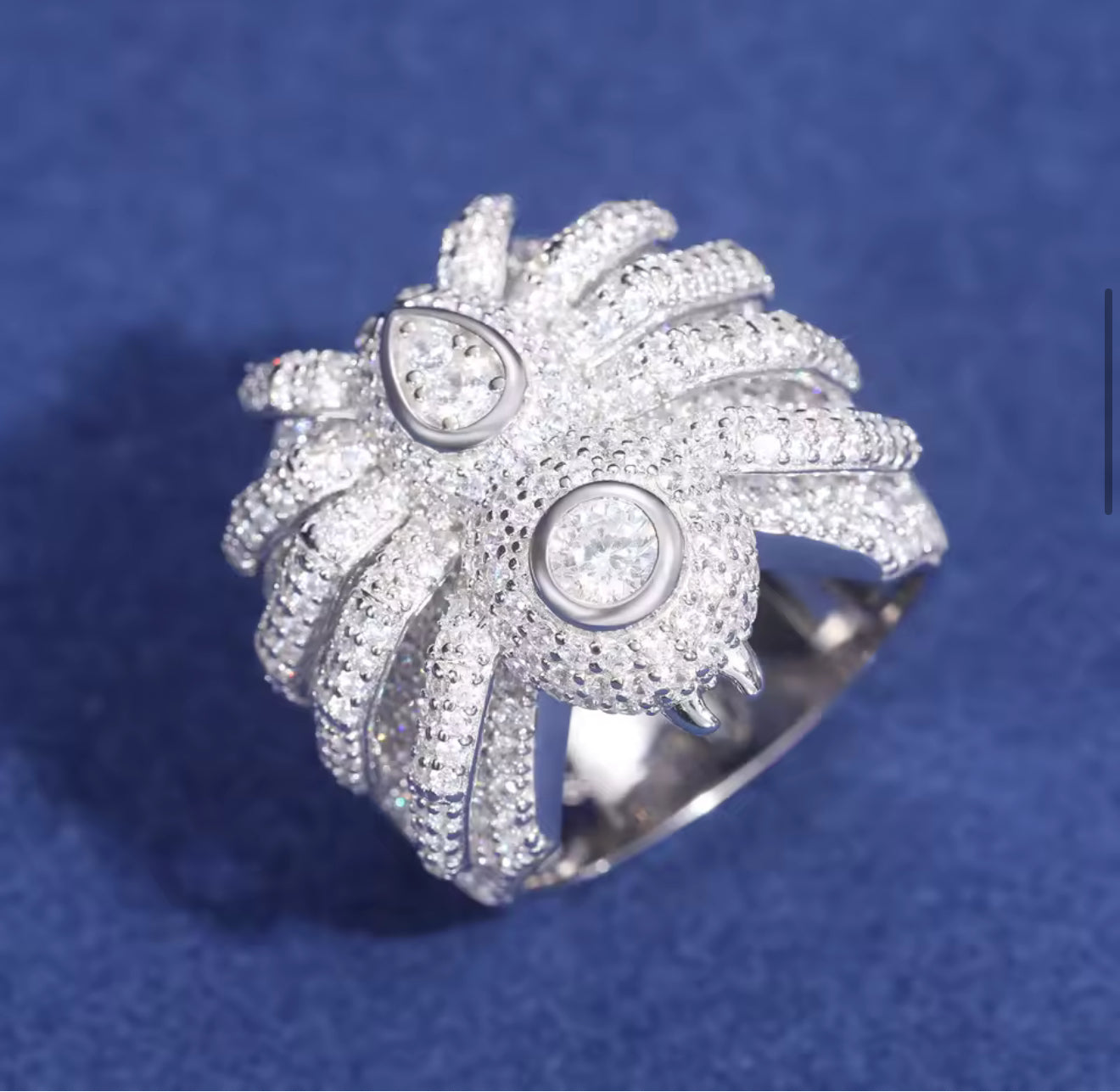 Moissanite - Spider Ring
