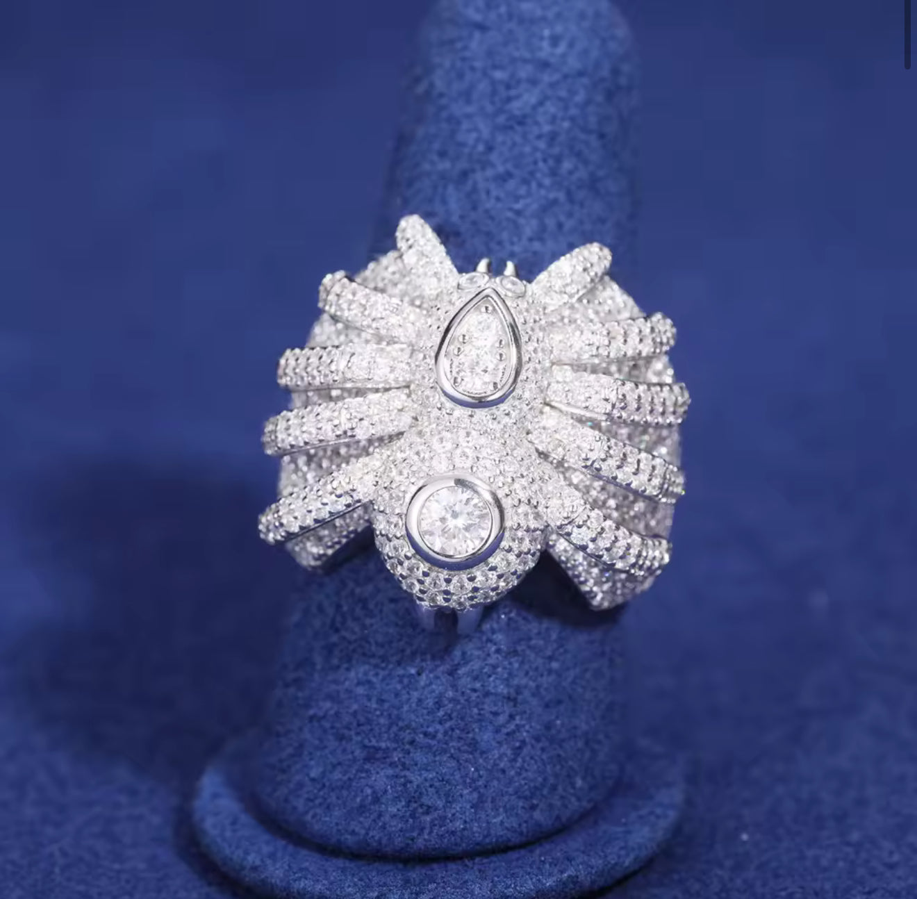 Moissanite - Spider Ring