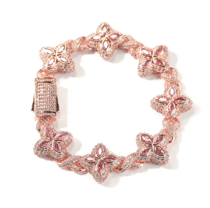 Clover Bracelet - Iced out