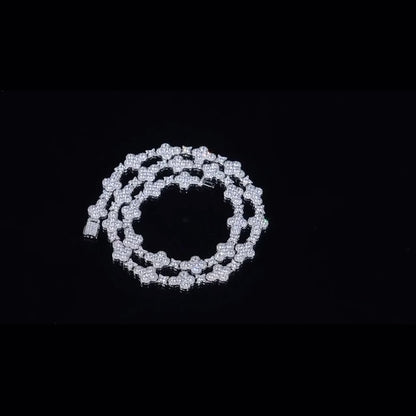 Moissanite - Cross Clover Chain