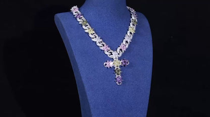 Floral Ice Cuban-Link Chain