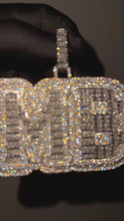 Custom Baguette Letter Pendant V2