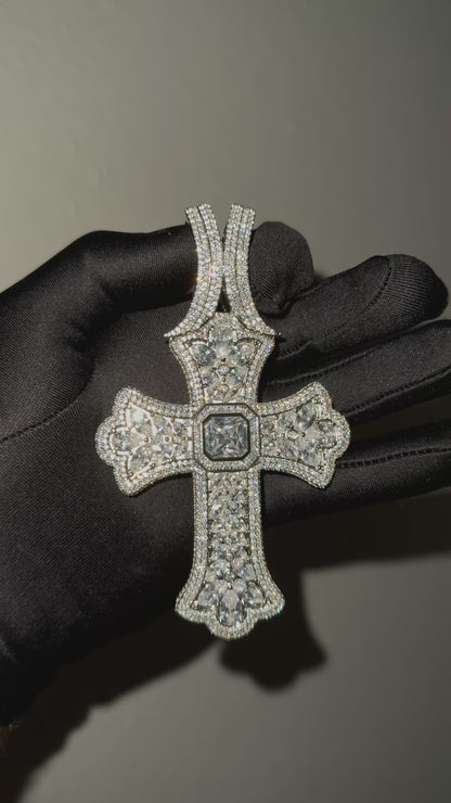 Iced Out Big Royal Cross Pendant